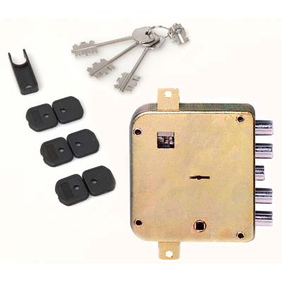 SERRATURA METALLO APPLICARE SER 322 DIERRE ATRA DM M4 TRIPL+SCR IP.MM 28 E.MM 65 DX Immagine principale del prodotto