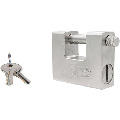 LUCCHETTO ANTISCASSO SSU-84UK ILSA ACCIAIO CARBONITRURATO CROMATO CHIAVI 3 MM 84 KA1 Immagine principale del prodotto