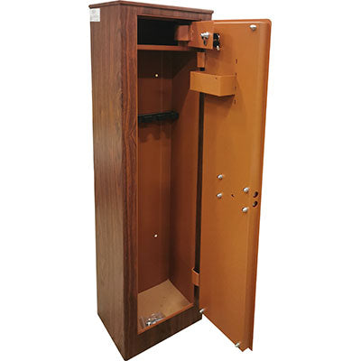 ARMADIO PORTA FUCILI WOOD 3 POSTI EFFE + TESORETTO CM 25X20 H.CM 145