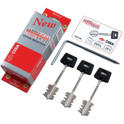 CAMBIO CIFRATURA NEW CAMBIO FACILE 06520 CISA 06520.50 X SERIE 57665 DX/SX CH 3 MM 99 GAMBO 44 Immagine principale del prodotto
