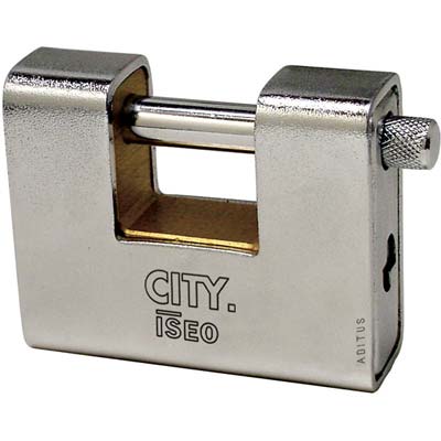 LUCCHETTO ANTISCASSO CORAZZATO ADITUS ISEO OTTONE/ACCIAIO SABBIATO CHIAVI 3 MM 60 Immagine principale del prodotto