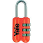 LUCCHETTO A COMBINAZIONE YP2 YALE ACCIAIO VERNICIATO ARCO CROMATO MM 23