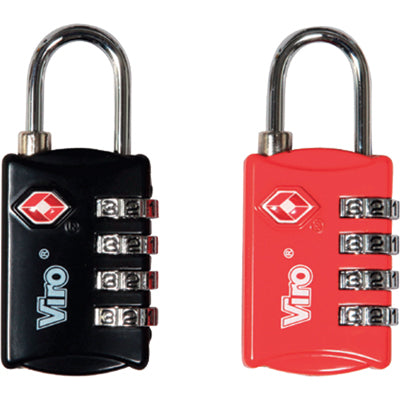 LUCCHETTO A COMBINAZIONE 424 TSA VIRO OTTONE ARCO CROMATO MM 28