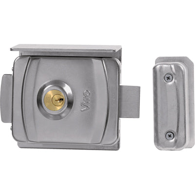 SERRATURA CANCELLO APPLICARE ELETTRICA V9083 VIRO C.TONDO FISSO+ SCR E.50 A 80 MM DX/SX