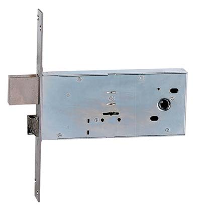 SERRATURA METALLO INFILARE 981 ISEO B.Q ZINC F.MM 25 DM M4+SCR H.MM 82 E.MM 90 Immagine principale del prodotto