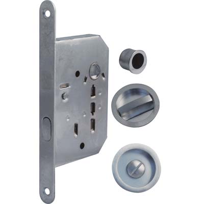 SERRATURA PORTA SCORREVOLE BON BONAITI NICCHIE TONDE E.MM 50 B.TONDO CROMO SATINATO Immagine principale del prodotto