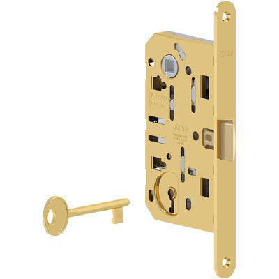 SERRATURA PATENT B.TONDO OTTONATO MEDIANA AGB I.MM 90 F.MM 18 E.MM 50 Immagine principale del prodotto