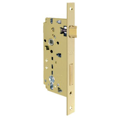 SERRATURA LEGNO INFILARE 80852 AGB B.Q OTTONATO F.MM 22 F.SAGOM M2+SCR+Q8 E.MM 50