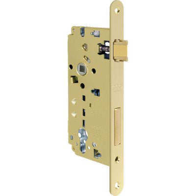 SERRATURA LEGNO INFILARE 80851 AGB B.T OTTONATO F.MM 22 F.SAGOM M2+SCR+Q8 E.MM 30