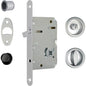 SERRATURA PORTA SCORREVOLE SCIVOLA TRE AGB NICCHIE TONDE E.MM 50 B.TONDO CROMATO OPACO