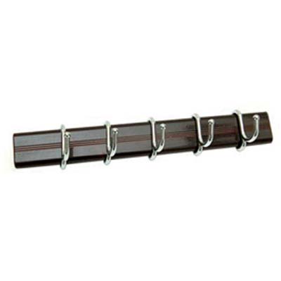 APPENDITUTTO ADESIVO MINI ALLUMINIO GANCI POSTI 5 CM 25 NOCE CROMO LUCIDO