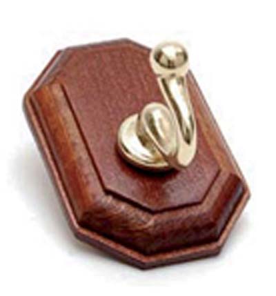 GANCIO A MURO CLASSIC LEGNO NOCE ACCIAIO ORO POSTI 1 Immagine principale del prodotto