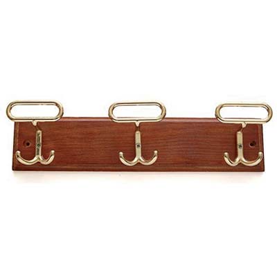 APPENDIABITI A MURO LEONZIO LEGNO NOCE ACCIAIO ORO POSTI 3 CM 32