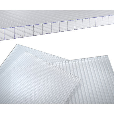LASTRA ALVEOLARE POLICARBONATO TRASPARENTE CM 98X200 S.MM 10 Immagine principale del prodotto