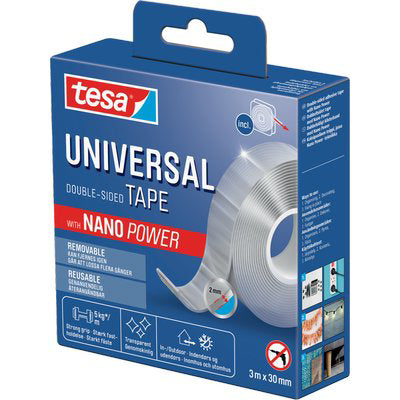 NASTRO BIADESIVO REMOVIBILE UNIVERSALE 55810 TESA TRASPARENTE MM 30 ML 3