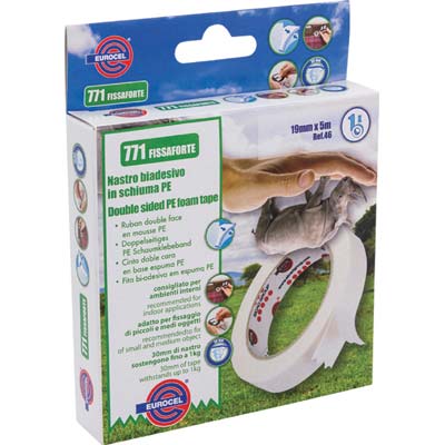 NASTRO BIADESIVO 771 FISSAFORTE EUROCEL MM 19 ML  5 Immagine principale del prodotto