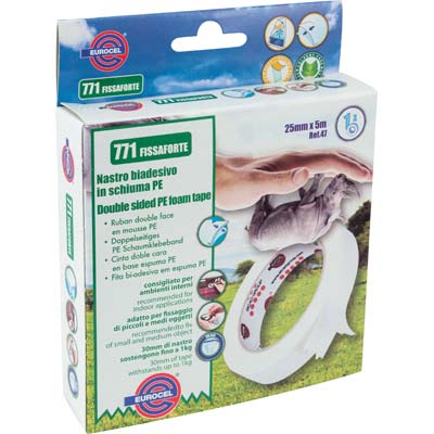 NASTRO BIADESIVO 771 FISSAFORTE EUROCEL MM 25 ML  1,5