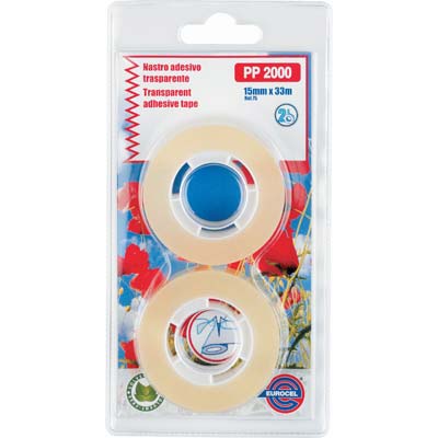NASTRO ADESIVO TRASPARENTE CASA DUO SELF EUROCEL PPL MM 15 ML 33 CF=PZ 2 Immagine principale del prodotto