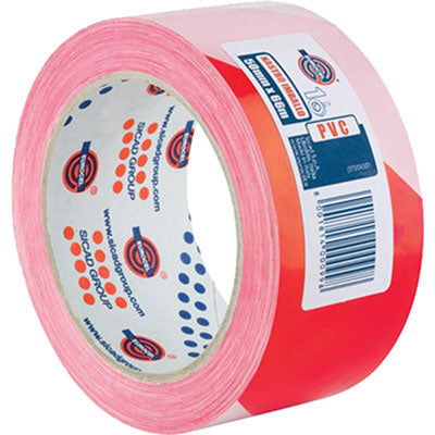 NASTRO SEGNALETICO ADESIVO 350 BR EUROCEL PVC BIANCO/ROSSO MM 50 ML 66