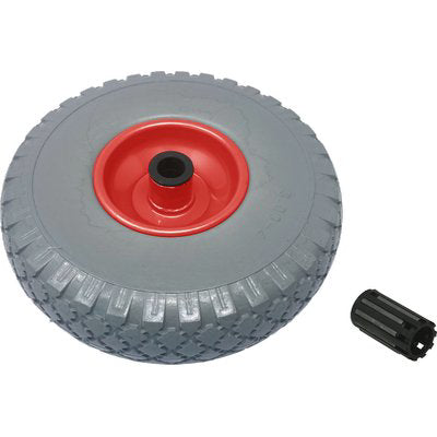 RUOTA PU ANTIFORO X BRAVETTA MOZZO CENTRATO WORKIT 3.00X4" DISCO METALLO MOZZO MM 75 F.MM 20 Immagine principale del prodotto