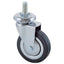 RUOTA A FORCELLA GIREVOLE PERNO FILETTATO 155B AVO A/CROMATO/GOMMA NERA D.MM 100X24 F.MA 12X30