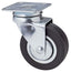 RUOTA A FORCELLA GIREVOLE 160 AVO A/ZINCR/GOMMA NERA D.MM 50X18 P.MM 40X40