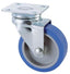RUOTA A FORCELLA GIREVOLE 221 AVO A/ZINCR/GOMMA BLU P.MM 40X40 D.MM 50X18