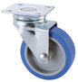 RUOTA A FORCELLA GIREVOLE 221 AVO A/ZINCR/GOMMA BLU P.MM 40X40 D.MM 50X18