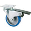 RUOTA A FORCELLA GIREVOLE  + FERMO 221BIS AVO A/ZINCR/GOMMA BLU P.MM 40X40 D.MM 40X18