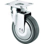 RUOTA A FORCELLA GIREVOLE 220C AVO A/ZINCR/GOMMA GRIGIA D.MM 40X18 P.MM 40X40