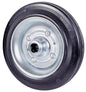 RUOTA GOMMA NERA 112 AVO DISCO ACCIAIO + CUSCINETTI A RULLI D.MM 150X40