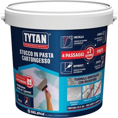 STUCCO PASTA CARTONGESSO TYTAN BIANCO FIBRATO KG 5,0