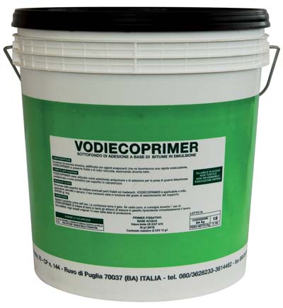 PRIMER BITUMINOSO VODIECOPRIMER VODICHEM BASE ACQUA NERO LT 18