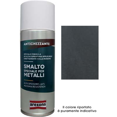 SMALTO SPRAY SPECIALE METALLO AREXONS ANTICHIZZANTE GRIGIO FORGIA ML 400 Immagine principale del prodotto