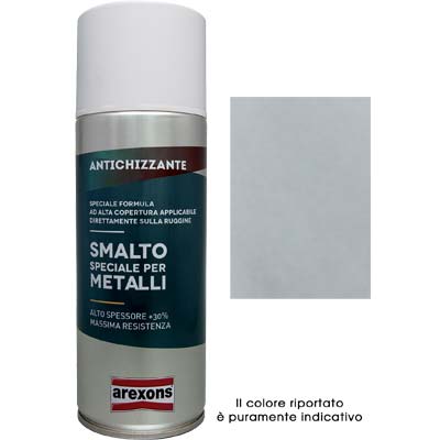 SMALTO SPRAY SPECIALE METALLO AREXONS ANTICHIZZANTE GRIGIO CHIARO ML 400 Immagine principale del prodotto