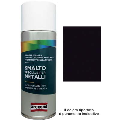 SMALTO SPRAY SPECIALE METALLO AREXONS NERO INTENSO BRILLANTE RAL 9005 ML 400