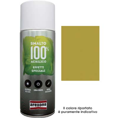 SMALTO SPRAY 100% ACRILICO METALLIZZANTE AREXONS ORO SPECCHIANTE ML 400 Immagine principale del prodotto