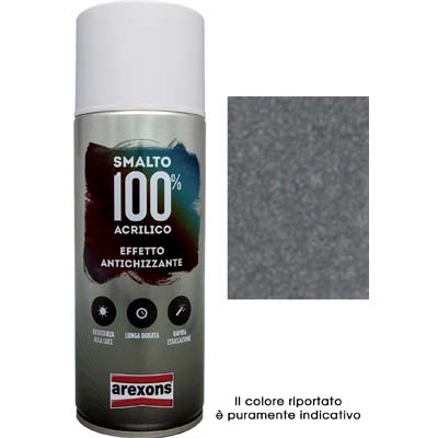 SMALTO SPRAY 100% ACRILICO ANTICHIZZANTE AREXONS GRIGIO PELTRO ML 400 Immagine principale del prodotto