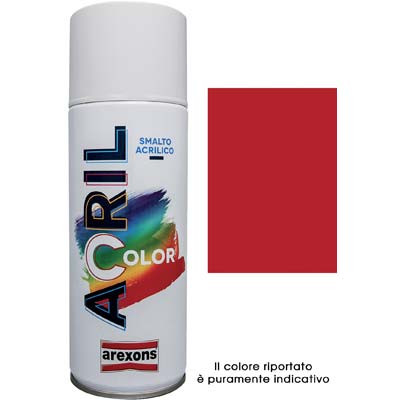SMALTO SPRAY ACRIL COLOR AREXONS ROSSO FUOCO RAL 3000 ML 400 Immagine principale del prodotto