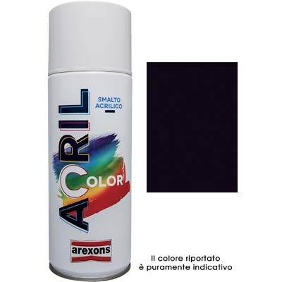 SMALTO SPRAY ACRIL COLOR AREXONS NERO LUCIDO RAL 9005 ML 400 Immagine principale del prodotto