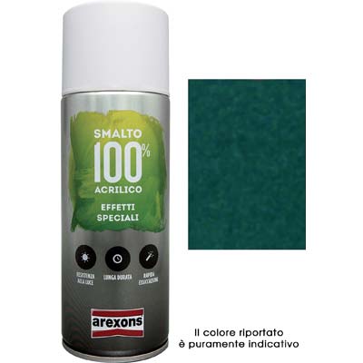 SMALTO SPRAY 100% ACRILICO DIAMANTATO AREXONS VERDE PETROLIO ML 400 Immagine principale del prodotto