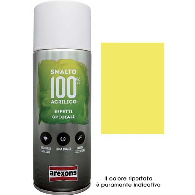 SMALTO SPRAY 100% ACRILICO FLUORESCENTE AREXONS GIALLO ML 400