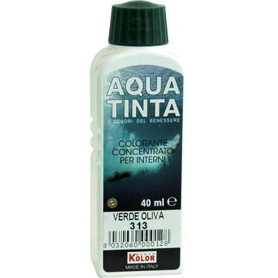 COLORANTE ACQUA AQUATINTA 313 VERDE OLIVA ML 40