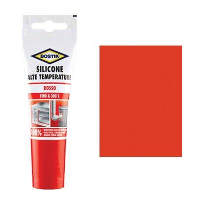 SILICONE ALTE TEMPERATURE IN TUBETTO BOSTIK ROSSO ML 60