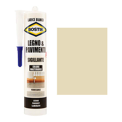 SILICONE ACRILICO LEGNO PAVIMENTI BOSTIK LARICE BIANCO ML 300