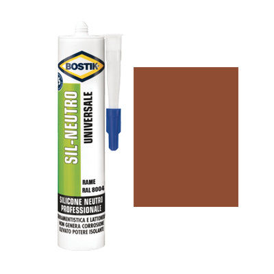 SILICONE NEUTRO SIL BOSTIK RAME RAL 8004 ML 300 Immagine principale del prodotto