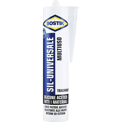 SILICONE ACETICO SIL UNIVERSALE BOSTIK TRASPARENTE ML 280 Immagine principale del prodotto
