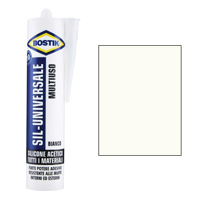 SILICONE ACETICO SIL UNIVERSALE BOSTIK BIANCO RAL 9010 ML 280