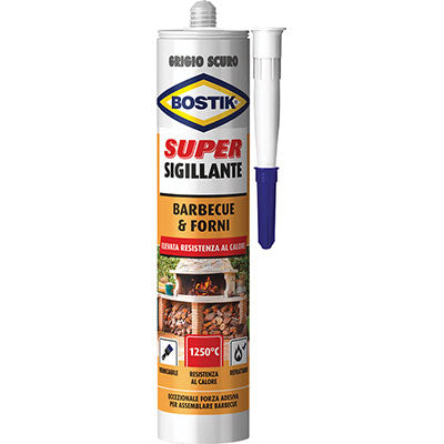 MASTICE REFRATTARIO BARBECUE E FORNI BOSTIK GRIGIO SCURO GR 530