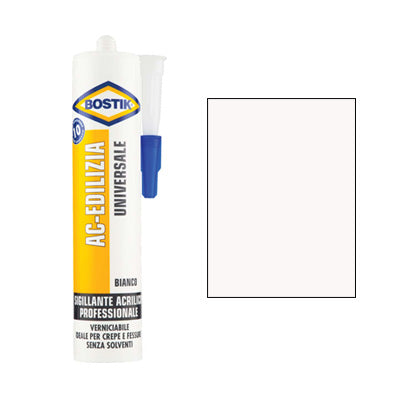 SILICONE ACRILICO AC EDILIZIA BOSTIK BIANCO VERNICIABILE ML 300